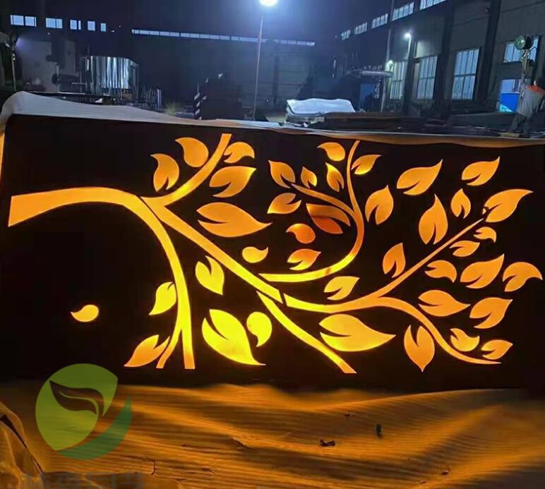 明水耐候钢板灯箱