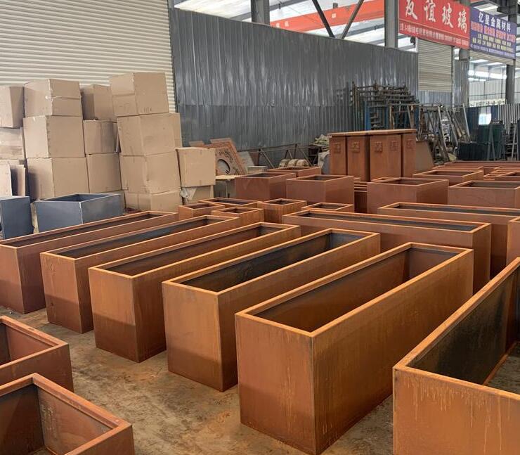 明水耐候钢板花箱